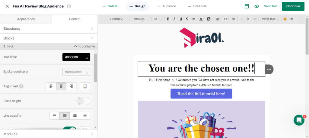 TinyEmail - Choose a template and Start Designing